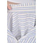 (S) 質感條紋藍色短袖上衣二手衣, , large