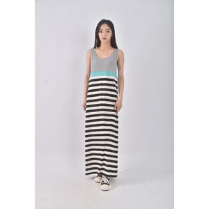(S) vicky質感棉質無袖灰色洋裝二手衣