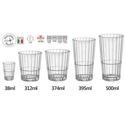 Bormioli Rocco 牛津可疊式強化玻璃杯 5款 烈酒杯 飲料杯 威士忌杯 水杯 果汁杯 金益合玻璃器皿