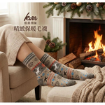 [凱美棉業]6雙組 隨機出色 冬日必備（女款）精緻保暖毛襪 防寒襪 保暖襪 毛襪 長襪 冬天襪-聖誕馴鹿款, , large