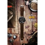elegantsis x CafeRacer 經典復古機械錶-黑x咖啡/44mm ELJR65AS-C1NB2L, , large