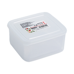 日本製NAKAYA方形可瀝水保鮮盒-1100ml-3入, , large