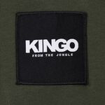 KINGO-大尺碼-男款 重磅圓領T恤-黑/墨綠-443101, , large