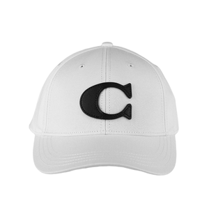 COACH Varsity C Logo 棉質棒球帽 M-L / 白色