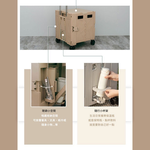 【Y HOUSE】Multi-function folding trolley, storage trolley, storage basket, shopping cart - milk tea color, 奶茶色, large
