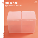 【上手家居】雙層棉片收納盒-透明白(小物收納盒/化妝棉收納/帶蓋收納盒/化妝棉盒/棉籤收納盒/卸妝棉盒), , large