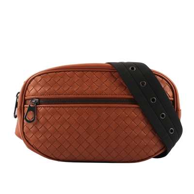 BOTTEGA VENETA INTRECCIATO VN編織皮帶包/腰包/斜肩包/焦糖色