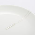 【Angel & Me】Simple Stick Bar s925 sterling silver necklace Birthday gift, , large