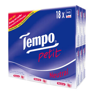 Tempo無香4層迷你手帕*商品包裝隨機出貨不挑款，以實際出貨為準。