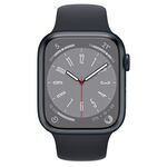 Apple Watch S8 GPS ; 45mm 午夜色鋁金屬錶殼搭配午夜色運動型錶帶 _ 台灣公司貨 + 贈, , large