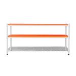 【Y HOUSE】Pine 120x45x60 cm three-layer paint color storage shelf wooden shelf - teak paint white, , large