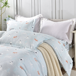 【Betrise】Cute pet wandering story | C Energy Series 100% Austrian Tencel™ Light-quenched Graphene Four-piece Duvet Bedding Set-Double, , large