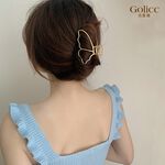 【Gulicc】古莉可 髮夾 韓系金屬簍空 蝴蝶髮夾, , large