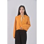 (S) 城亞服飾連帽黃色長袖上衣二手衣, , large
