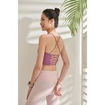 YOGA FLOW Dale Bra - 交錯層次短版上衣 - 丹森紫 Damson, , large