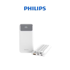 【Leo手機周邊專賣店】PHILIPS飛利浦  自帶三線快充行動電源 / DLP1912CB /96 / 白色