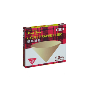 PEARL HORSE Cone Coffee Filters – 2–4 Cup, 50 Sheets | Unbleached, Natural Paper – JA-P-007-02