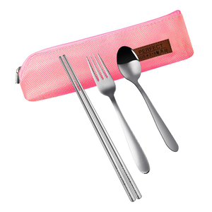 PERFECT 理想牌 極緻316不鏽鋼隨身餐具組 粉紅4件組-Leidea樂德兒