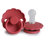 FRIGG Daisy - Round Silicone Pacifier - Scarlet - Size 2, , large