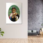 【御畫房】西藏小女孩 國家一級畫師手繪油畫60×80cm(VF-04), , large