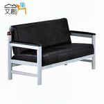 【文創集】蘿法黑透氣皮革沙發椅組合(1+2+3人座組合)(客約商品), , large