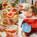 [超尚選] Eco Believer鉑金食品級矽膠保鮮盒 台灣食藥署合格 保鮮盒 折疊保鮮盒 折疊便當盒 微波保鮮盒 矽膠便, , large