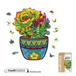 [積木共和國] 【YouRPUZZLE】台灣現貨多肉植物拼圖(檢驗合格木質動物拼圖), , large