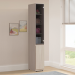 【唯熙傢俱】馬修斯橡木白1尺玻璃衣櫃, , large