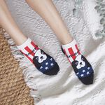 [Kaimei Cotton Industry] 12 pairs of random and excellent Korean-made pure cotton fine-needle Korean-style styling socks-world dog style, , large