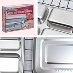 PLUS PERFECT極緻316不鏽鋼四格餐盤-25cm-附蓋-1入, , large