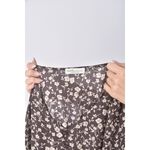 (S) earth music ecology碎花質感V領棕色洋裝二手衣, , large
