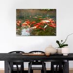 【御畫房】年年有魚 國家一級畫師手繪油畫60×90cm(VF-14), , large