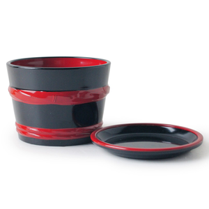 [豐名日本餐具] 3.0"漆器醬汁罐 黑天朱 / A03LD1-2
