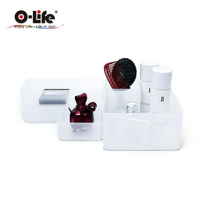 【O-Life】B-015 stacking storage box-white 5-piece set