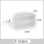 【B&B幸福雜貨】PVC防水盥洗包-白色小號 CF9034A09-02, , large