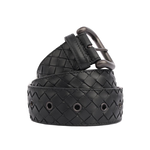 BOTTEGA VENETA 牛皮編織皮帶85CM/34"寬3.5cm/黑色, , large