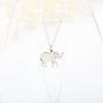 【Angel & Me】可愛 大象 Elephant s925 純銀 項鍊 生日 情人節 聖誕節 寵物紀念品 禮物, , large
