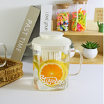 [一留好物]方形玻璃花茶壺（獨立茶倉）850ml（粉色）, , large