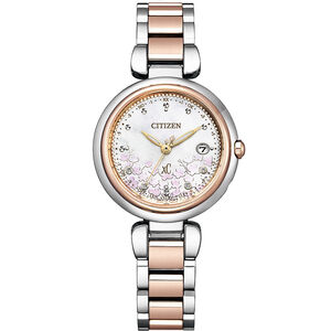 CITIZEN 星辰 XC 櫻吹雪限定 鈦 光動能電波女錶 ES9465-68W