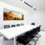 【御畫房】湖邊美景 國家一級畫師手繪油畫60×120cm(VF-54), , large
