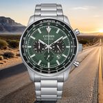 CITIZEN 星辰 賽車風格光動能三眼計時手錶 CA4500-91X, , large