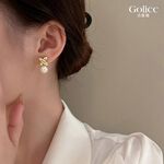 【Gulicc】古莉可 耳環  百搭交叉珍珠耳釘, , large