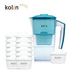 Kolin 歌林 2.5L濾水壺(內含四重濾芯*1)+五重淨垢濾芯12入(共1壺13芯/適用Brita), , large