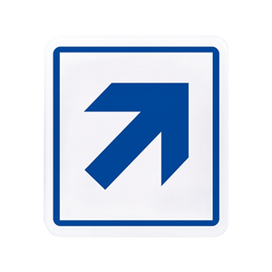 W.I.P 600系列 標示牌 12x11cm  箭頭 ↗/ 個 NO.610