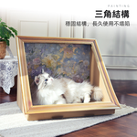 【上手家居】油畫貓抓板 花叢(貓抓板/貓抓屋/貓抓窩/貓抓/貓抓板屋), , large
