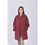 (M) united colors of benetton質感格紋紅色外套二手衣, , large