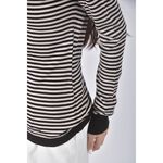 (S) burberry質感條紋杏色短袖上衣二手衣, , large
