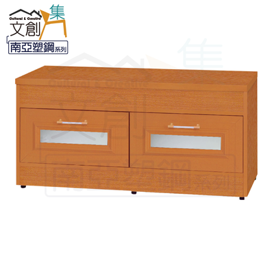 【文創集】比莉 環保3.1尺南亞塑鋼上掀蓋二抽座鞋櫃(客約商品)