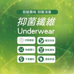 AREXSPORT P032 加大碼抑菌內褲 自然輕量透氣涼爽中高腰無縫機能 輕薄抑菌三角褲 吸濕排汗 收腹內褲 無痕內, , large