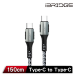 iBRIDGE Type-C to Type-C 1.5M PD 100W transmission charging cable, , large